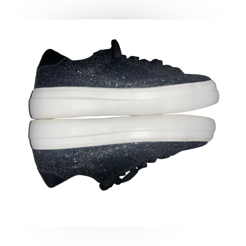 Corky’s Hey Girl Glaring Sneaker - Black Chunky Glitter - Size 8